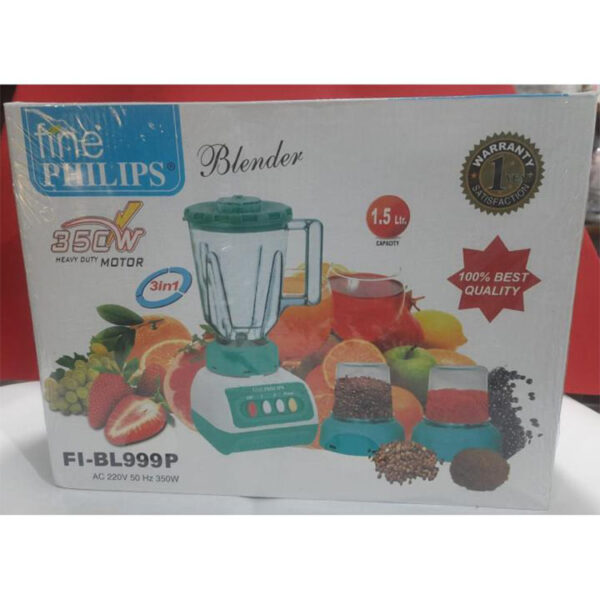 Fine Philips BL-999 (3 In 1) Electric Blender - 350W